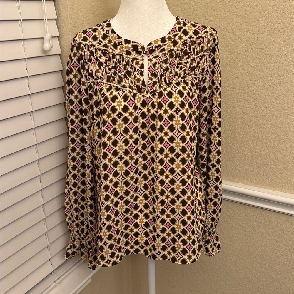LOFT Women's Geometric Pattern Blouse Women's Small